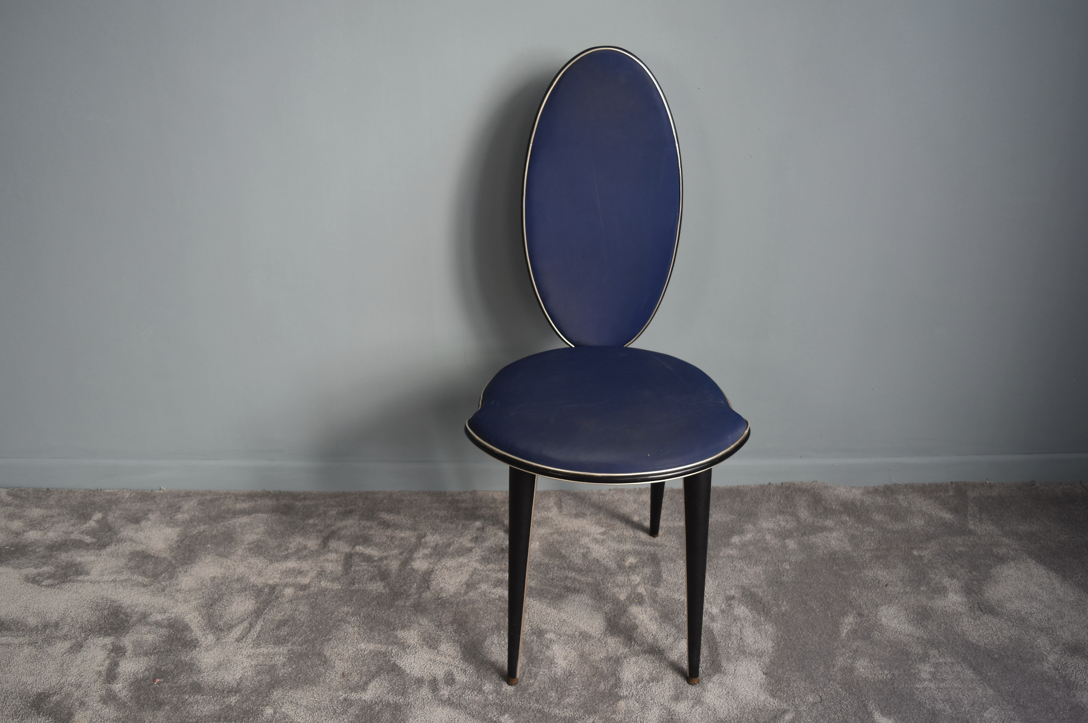 Set di sedie blu di Umberto Mascagni