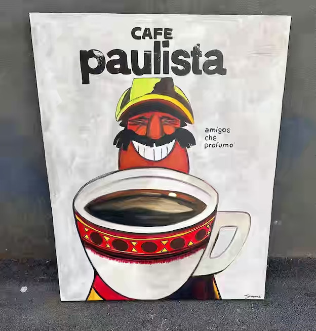 poster pubblicitario ‘cafe paulista’ lavaba