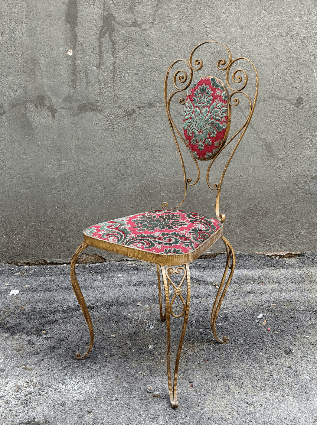 sedia singola in ottone