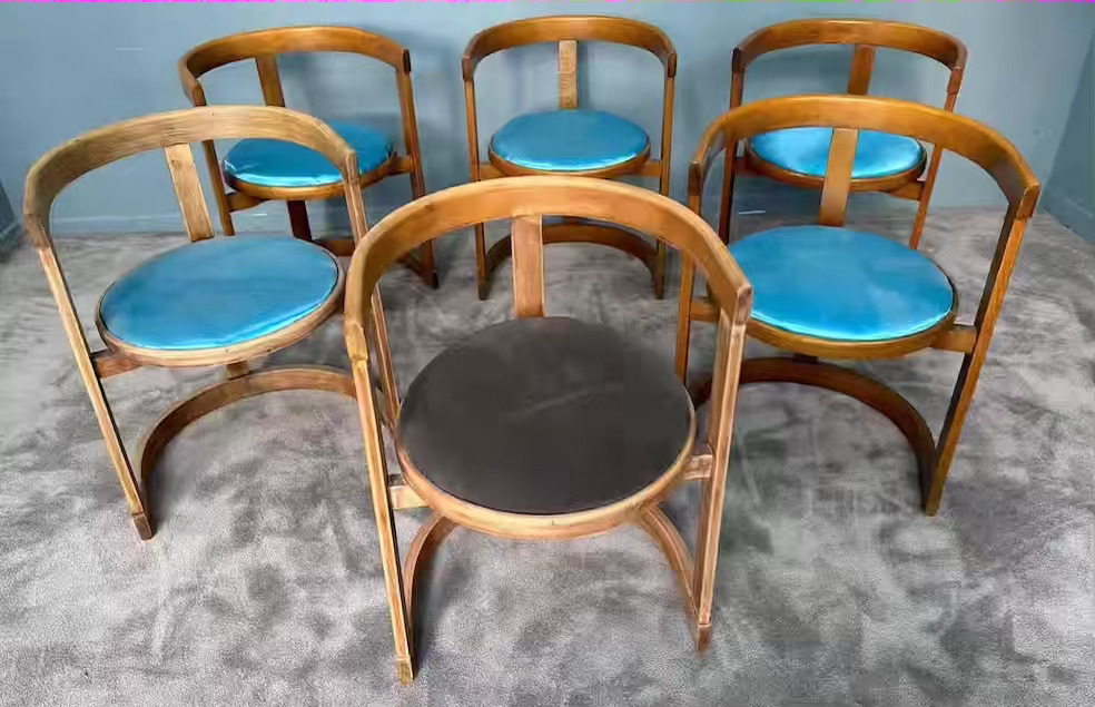 sedie arrotondate anni ’60