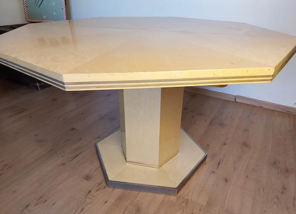 tavolo in pergamena anni’70 allargabile